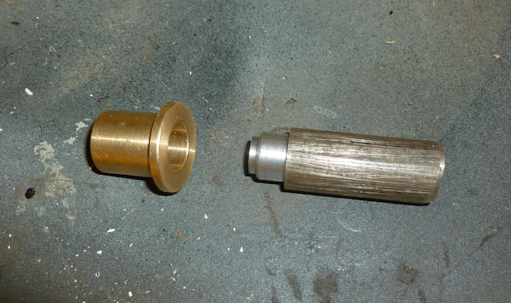 Home made tool for king pin bushes